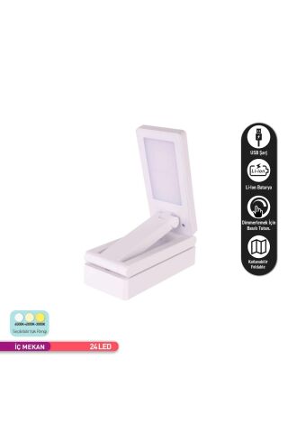 ACK Şarjlı Dokunmatik LED Masa Lambası, Ayarlanabilir