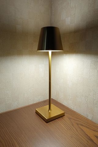 Cata İstanbul Masa Lambası Gold Renk Ct-8437 Uzunluk Ayarlı Tek Anahtarla 3 Renk