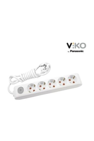 Multilet Kablolu Anahtarlı Topraklı Beşli Grup Priz Uzatma 3 mt