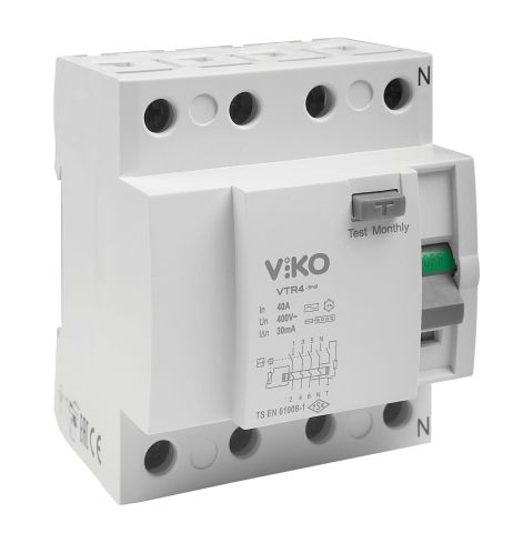 4x32A 30mA KAÇAK AKIM RÖLESİ VİKO