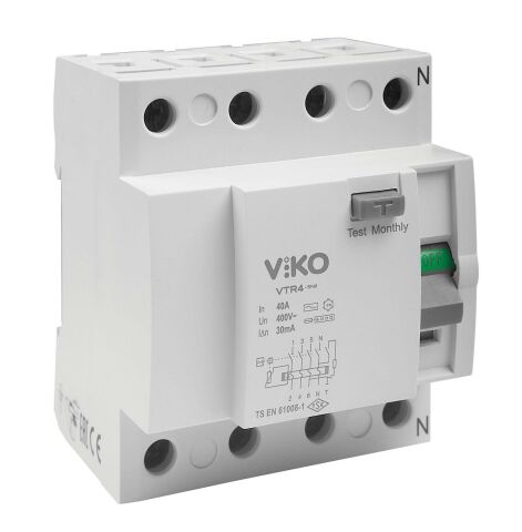 4x40A 300mA KAÇAK AKIM RÖLESİ VİKO