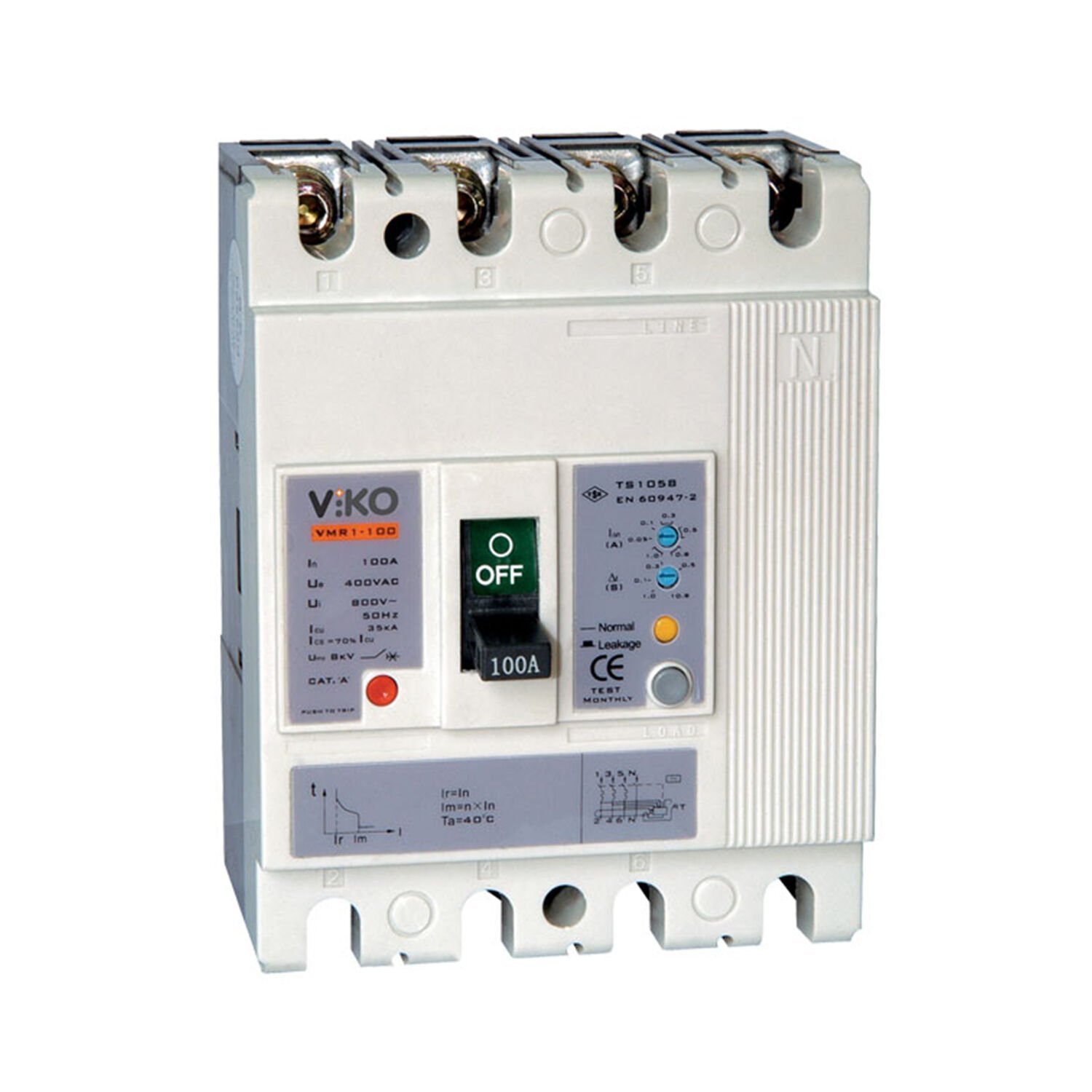 100A  KAÇAK AKIM AYR.TMŞ.25kA VİKO