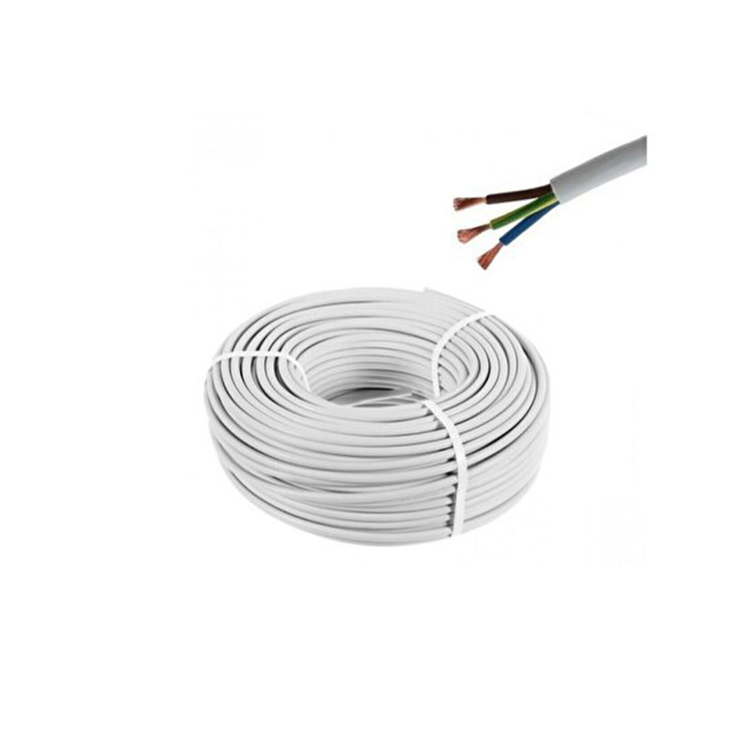 4X2,5 mm H05VV-F (TTR) KABLO BEYAZ-ÖZNUR