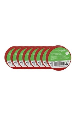 Schneider 2420100 8 Adet 19 mm x 20 Metre Kırmızı İzole Elektrik Bandı
