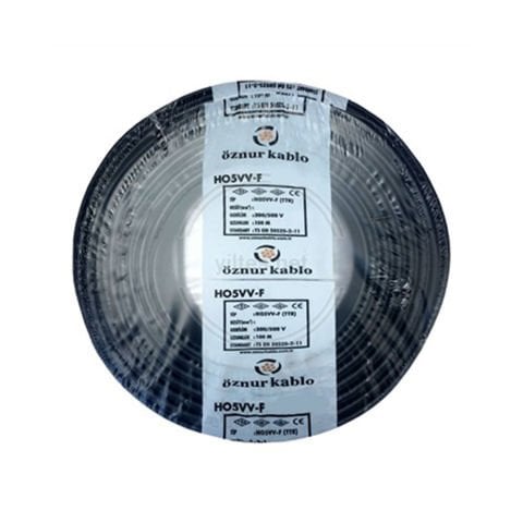 4X2,5 mm H05VV-F (TTR) KABLO SİYAH-ÖZNUR