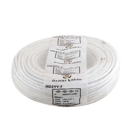 3X1 mm H05VV-F (TTR) KABLO BEYAZ-ÖZNUR