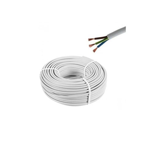 2X0,75 mm H05VV-F (TTR) KABLO BEYAZ-ÖZNUR