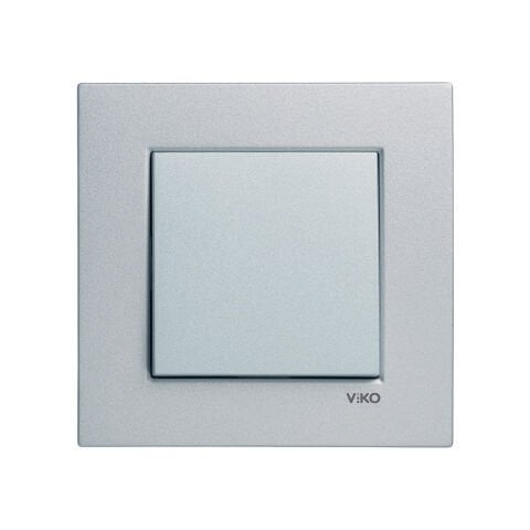 Viko Artline Novella Gümüş Tekli Anahtar Çerçeveli - 92605001