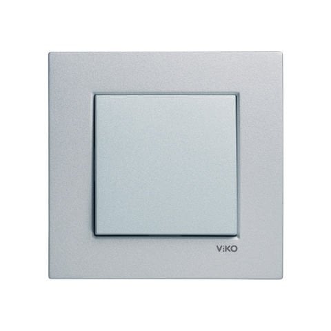Viko Artline Novella Gümüş Tekli Anahtar Çerçeveli - 92605001
