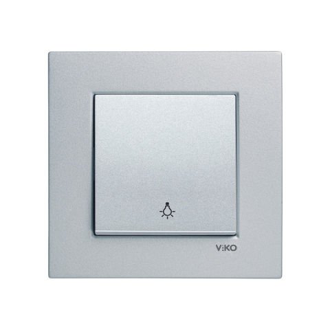 Viko Artline Novella Gümüş Light Anahtarı Çerçeveli - 92605003