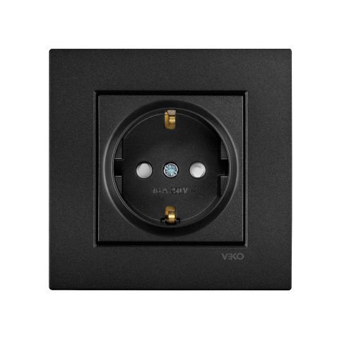 Viko Artline Novella Siyah Topraklı Priz Ç.K. Çerçeveli - 92605542