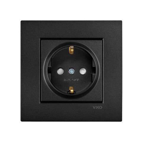 Viko Artline Novella Siyah Topraklı Priz Ç.K. Çerçeveli - 92605542