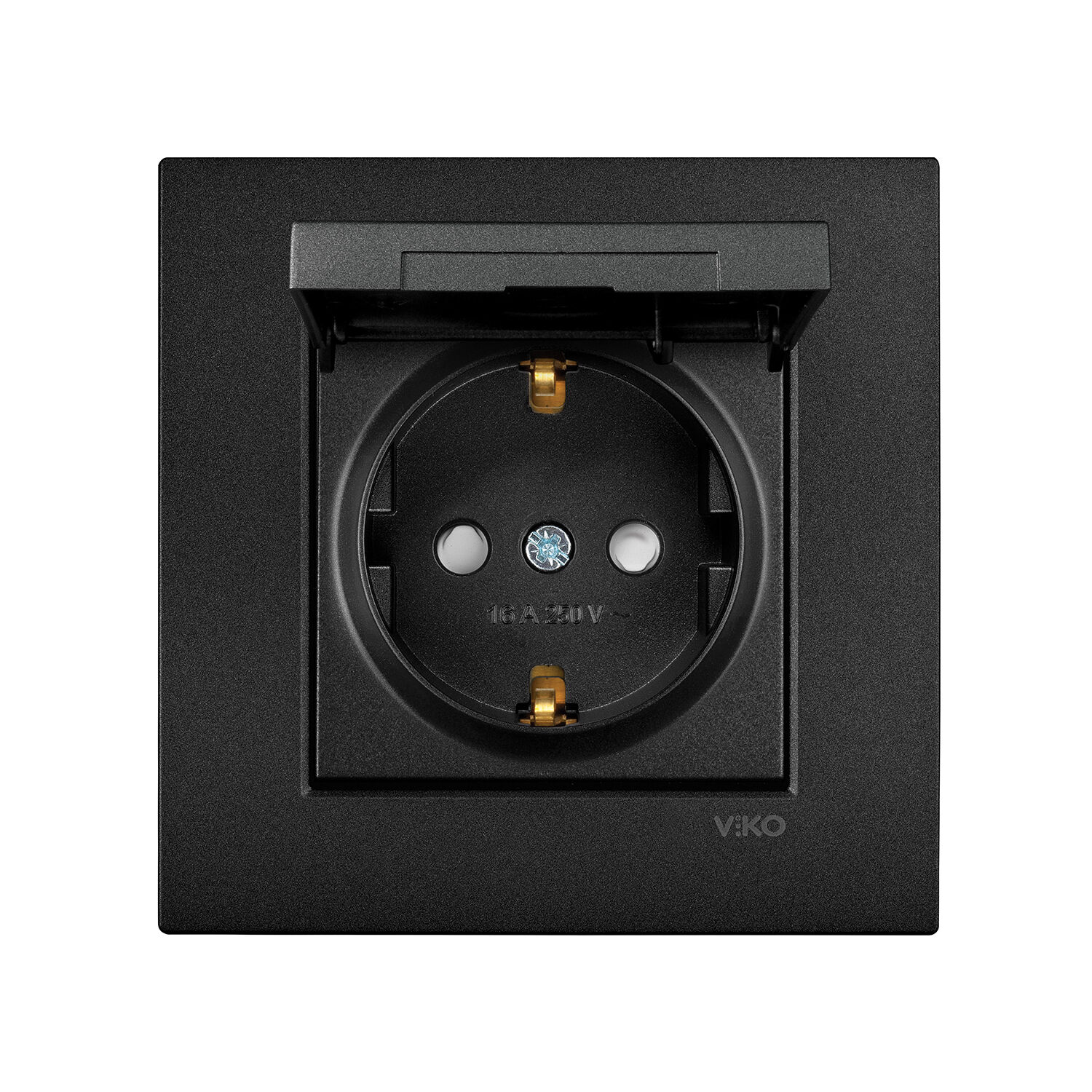Viko Artline Novella Siyah Kapaklı Topraklı Priz Çerçeveli - 92605512