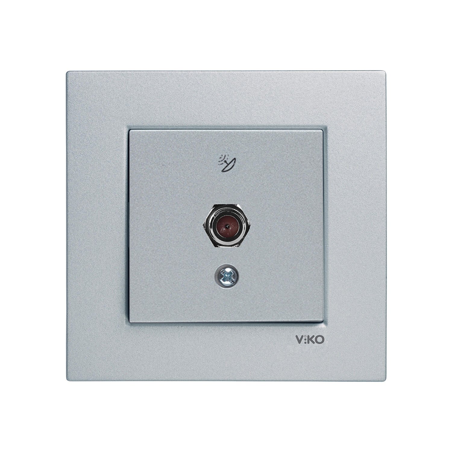 Viko Artline Novella Gümüş Uydu Prizi F Konnektörlü Çerçeveli - 92605097