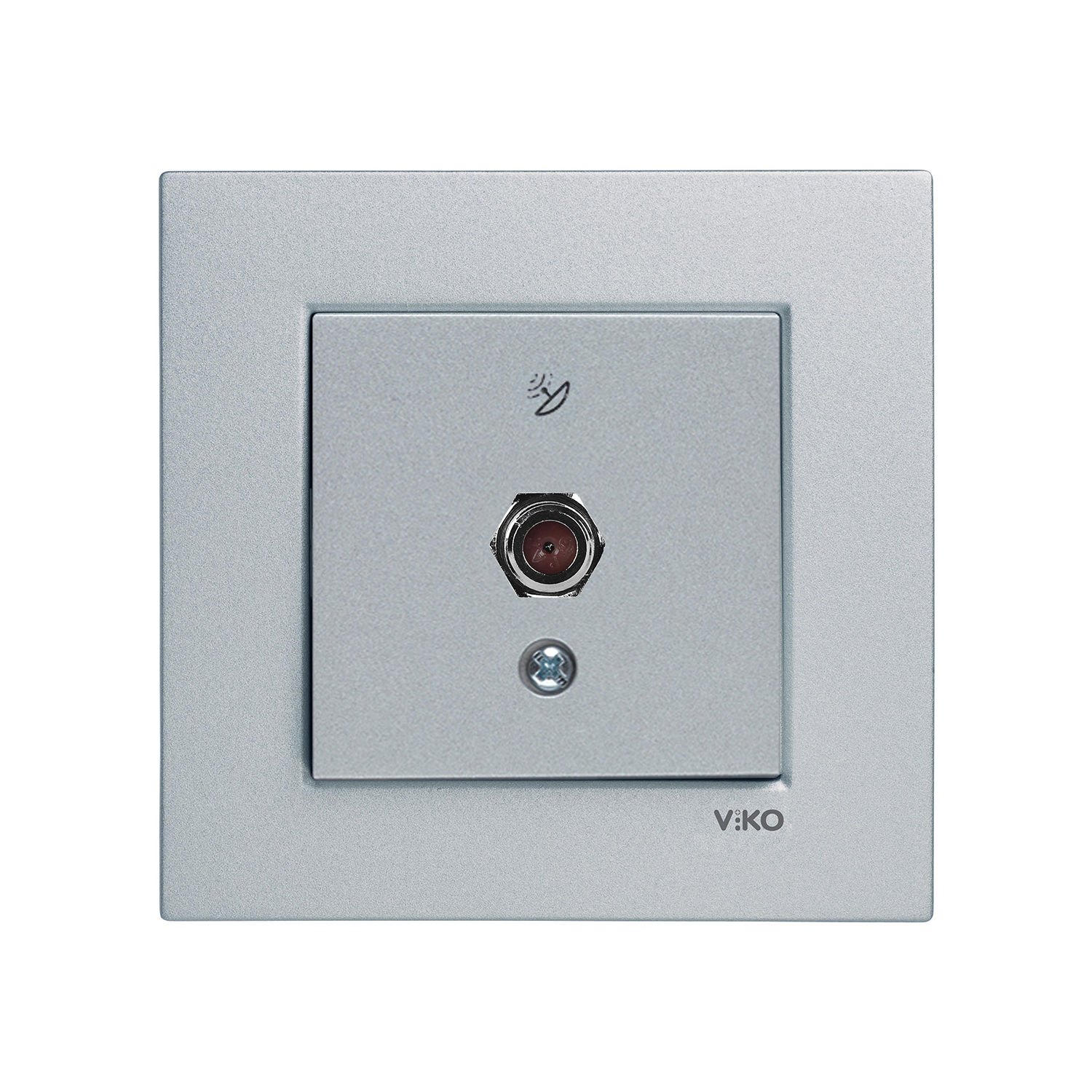 Viko Artline Novella Gümüş Uydu Prizi F Konnektörlü Çerçeveli - 92605097