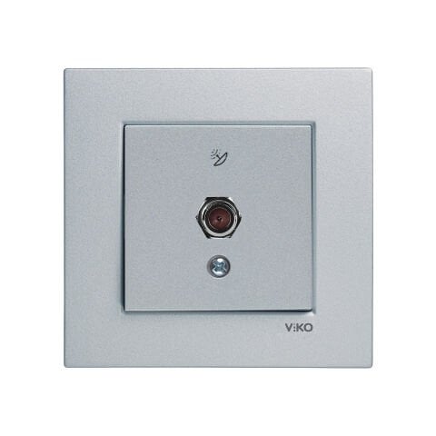 Viko Artline Novella Gümüş Uydu Prizi F Konnektörlü Çerçeveli - 92605097