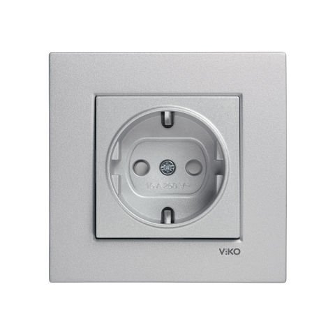 Viko Artline Novella Gümüş Topraklı Priz Ç.K. Çerçeveli - 92605042