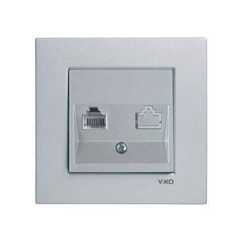 Viko Artline Novella Gümüş Tekli Nümeris Telefon Çerçeveli - 92605032