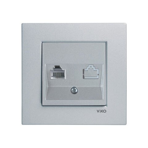 Viko Artline Novella Gümüş Tekli Nümeris Telefon Çerçeveli - 92605032