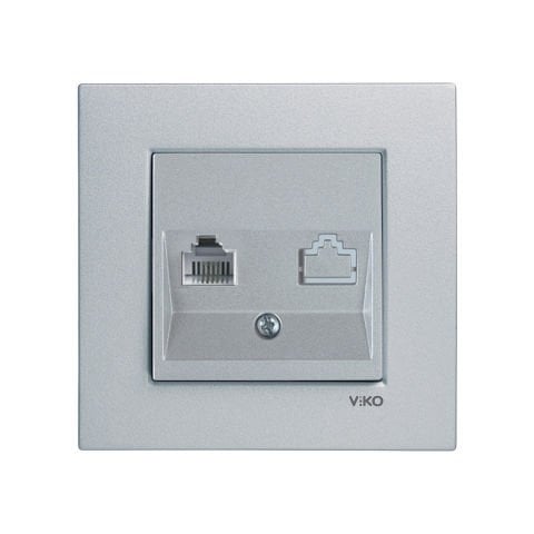 Viko Artline Novella Gümüş Tekli Nümeris Telefon Çerçeveli - 92605032