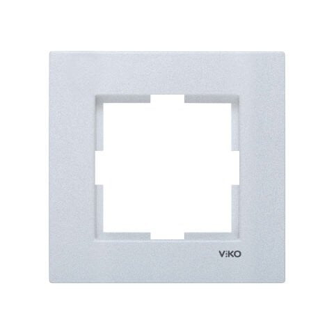 Viko Artline Novella Gümüş Renk Anahtar ve Priz Çeşitleri Tekli Çerçeve 92190601