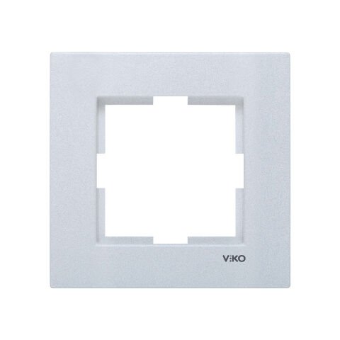Viko Artline Novella Gümüş Renk Anahtar ve Priz Çeşitleri Tekli Çerçeve 92190601