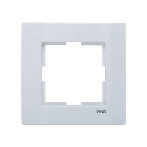 Viko Artline Novella Gümüş Renk Anahtar ve Priz Çeşitleri Tekli Çerçeve 92190601