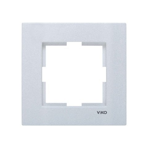 Viko Artline Novella Gümüş Renk Anahtar ve Priz Çeşitleri Tekli Çerçeve 92190601