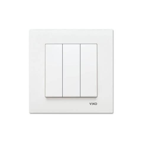 Viko Karre Beyaz Üçlü Anahtar Çerçeve Dahil 90967068