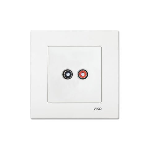 Viko Karre Beyaz Müzik Yayın (Hoparlör) Prizi Çerçeve Dahil 90967037