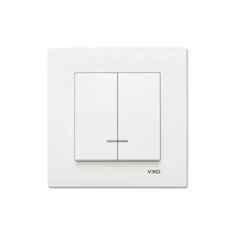 Viko Karre Beyaz Işıklı Komütator Çerçeve Dahil 90967050