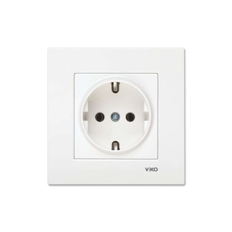 Viko Karre Beyaz Topraklı Priz Çerçeve Dahil 90967008