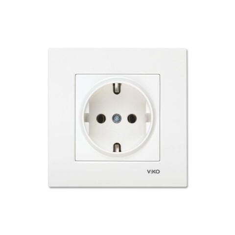 Viko Karre Beyaz Topraklı Priz Çerçeve Dahil 90967008