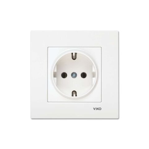 Viko Karre Beyaz Topraklı Priz Çerçeve Dahil 90967008