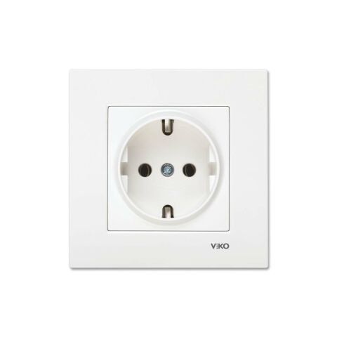 Viko Karre Beyaz Topraklı Priz Çerçeve Dahil 90967008