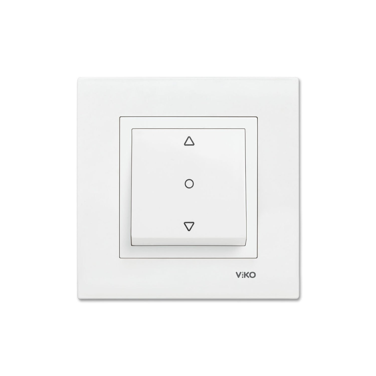 Viko Karre Beyaz Tek Düğmeli Jaluzi Kumanda Anahtarı Çerçeve Dahil 90967072