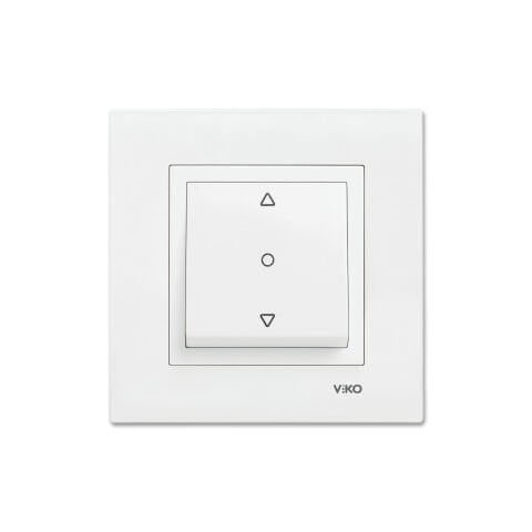 Viko Karre Beyaz Tek Düğmeli Jaluzi Kumanda Anahtarı Çerçeve Dahil 90967072