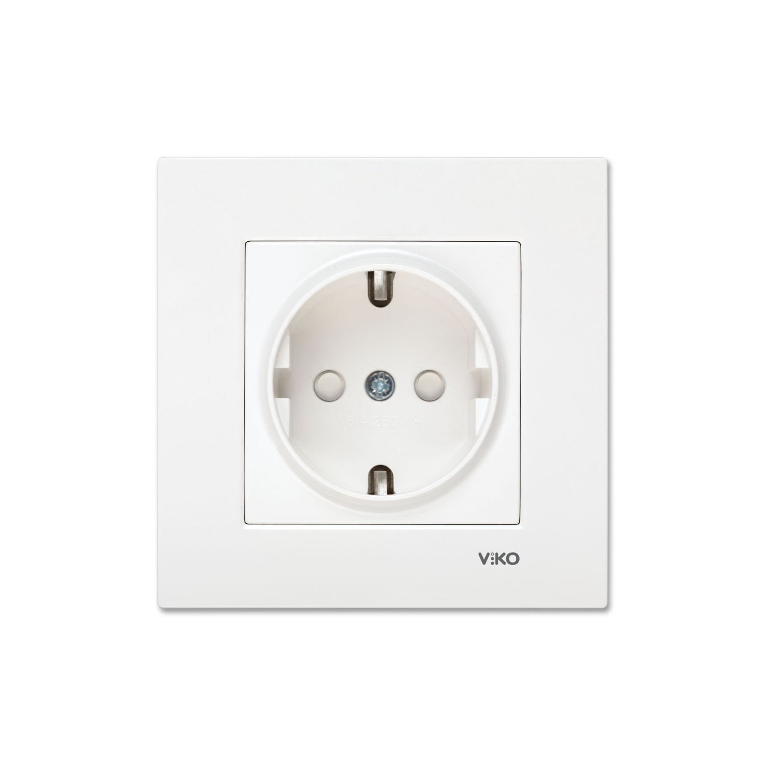 Viko Karre Beyaz Çocuk Korumalı Topraklı Priz Çerçeve Dahil 90967042