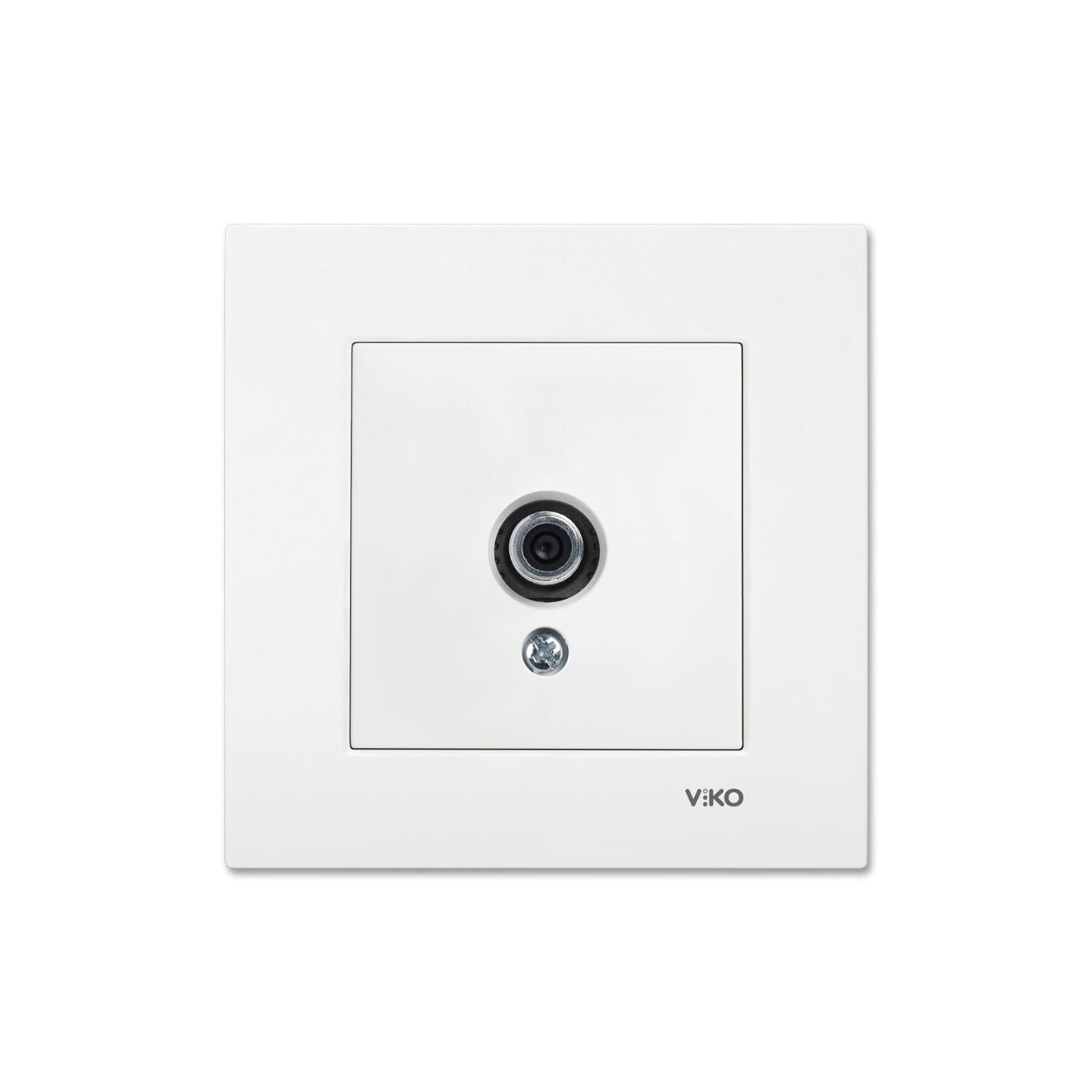 Viko Karre Beyaz Uydu Prizi F Konnektörlü Geçişli (10dB) Çerçeve Dahil 90967038