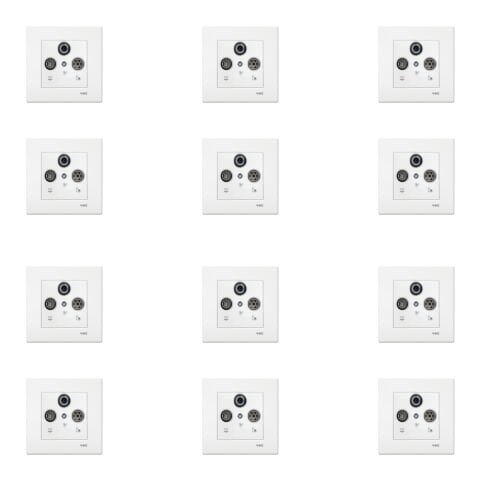 Viko Karre Beyaz Uydu Prizi Sonlu (SAT-TV-RD) Çerçeve Dahil 12 Adet 90967041