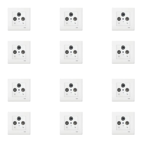 Viko Karre Beyaz Uydu Prizi Sonlu (SAT-TV-RD) Çerçeve Dahil 12 Adet 90967041