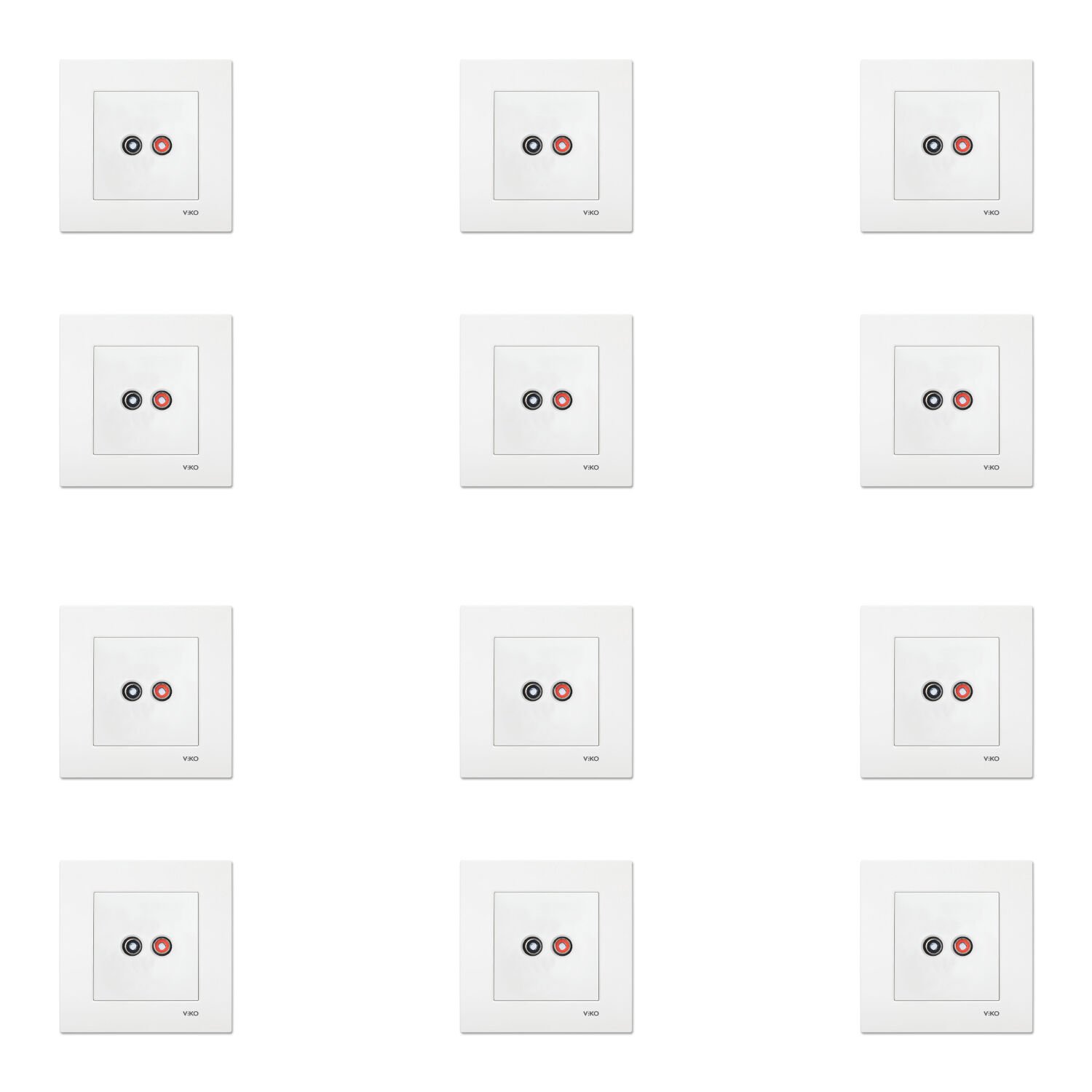 Viko Karre Beyaz Müzik Yayın (Hoparlör) Prizi Çerçeve Dahil 12 Adet 90967037