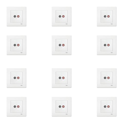 Viko Karre Beyaz Müzik Yayın (Hoparlör) Prizi Çerçeve Dahil 12 Adet 90967037