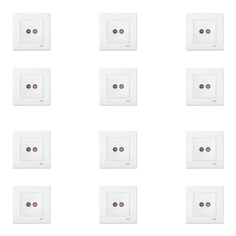 Viko Karre Beyaz Müzik Yayın (Hoparlör) Prizi Çerçeve Dahil 12 Adet 90967037