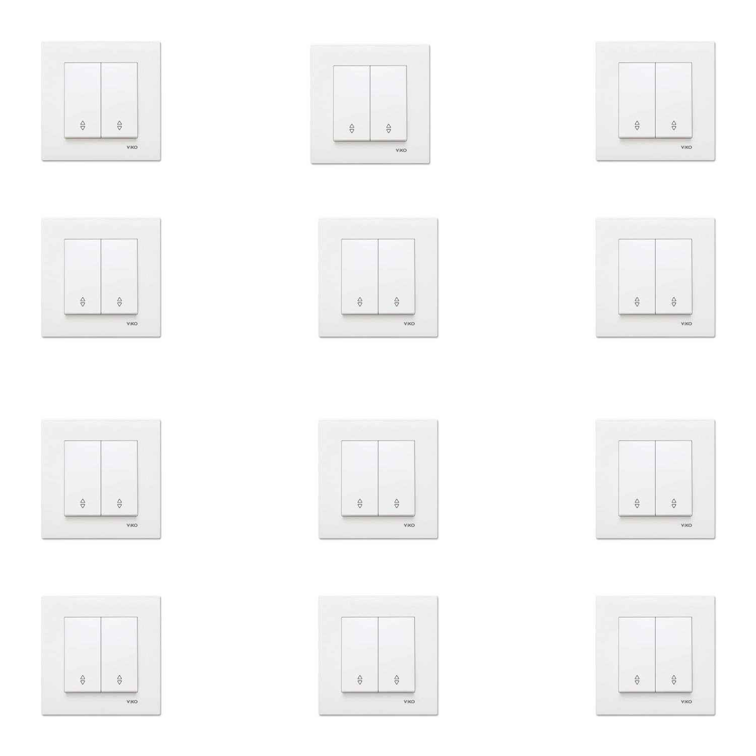 Viko Karre Beyaz Komütator Veavien Çerçeve Dahil 12 Adet 90967017