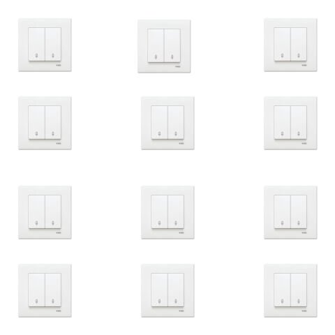 Viko Karre Beyaz Komütator Veavien Çerçeve Dahil 12 Adet 90967017