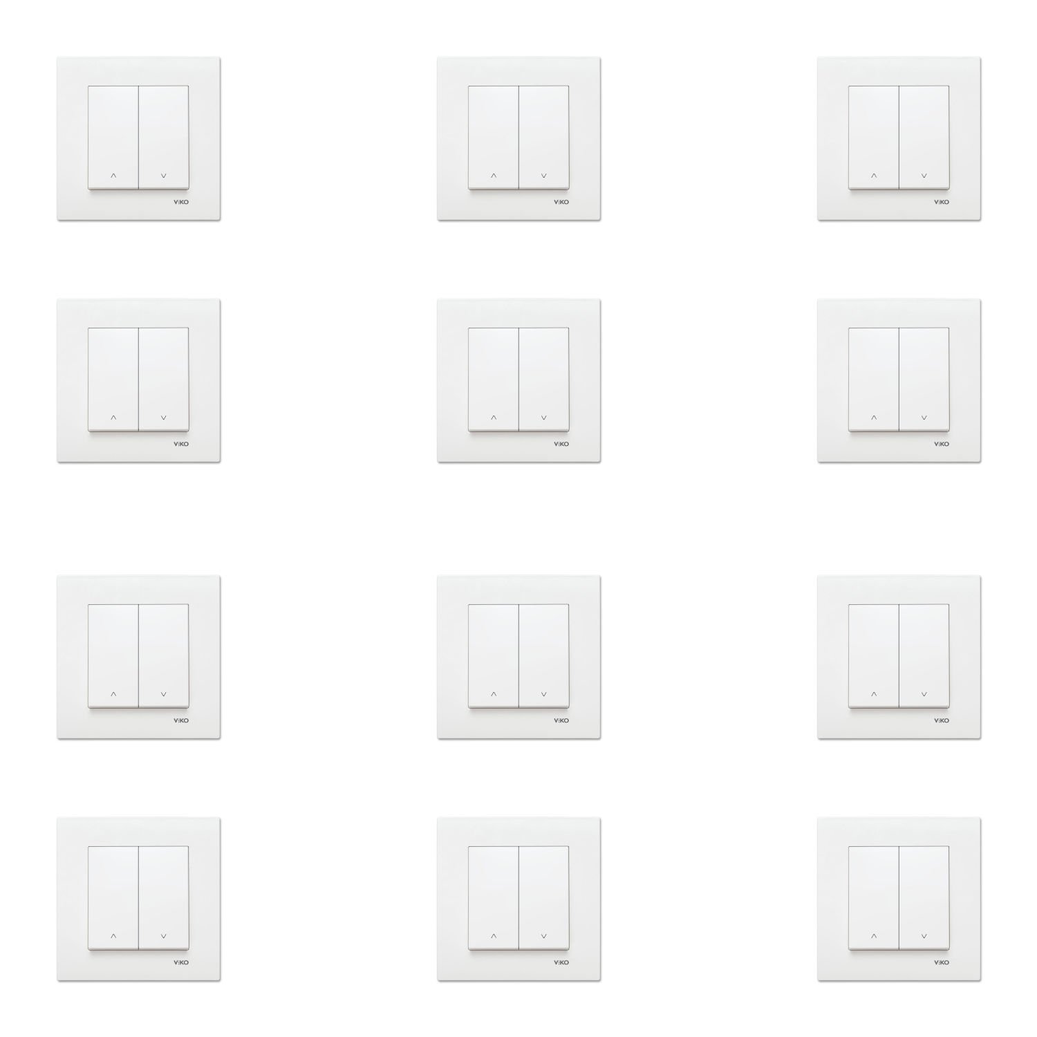 Viko Karre Beyaz Jaluzi Kumanda Anahtarı Çerçeve Dahil 12 Adet 90967016