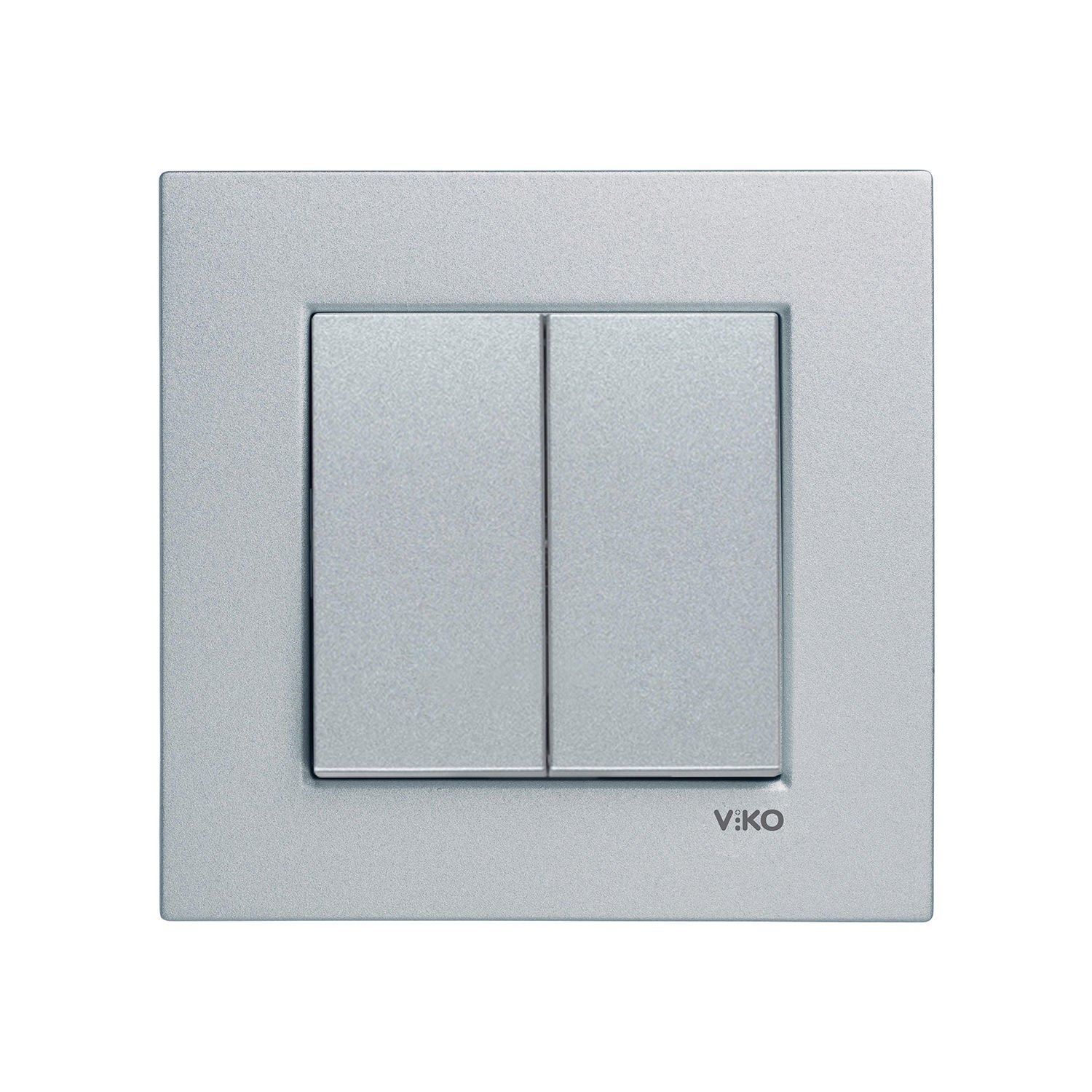 Viko Artline Novella Gümüş İkili Anahtar Komütatör Çerçeveli - 92605002