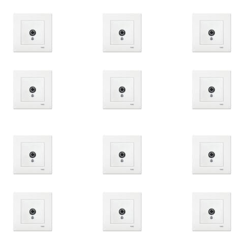 Viko Karre Beyaz Uydu Prizi F Konnektörlü Sonlu Çerçeve Dahil 12 Adet 90967009