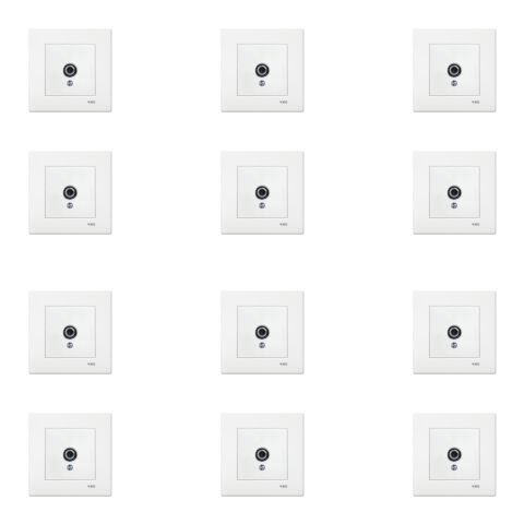 Viko Karre Beyaz Uydu Prizi F Konnektörlü Sonlu Çerçeve Dahil 12 Adet 90967009